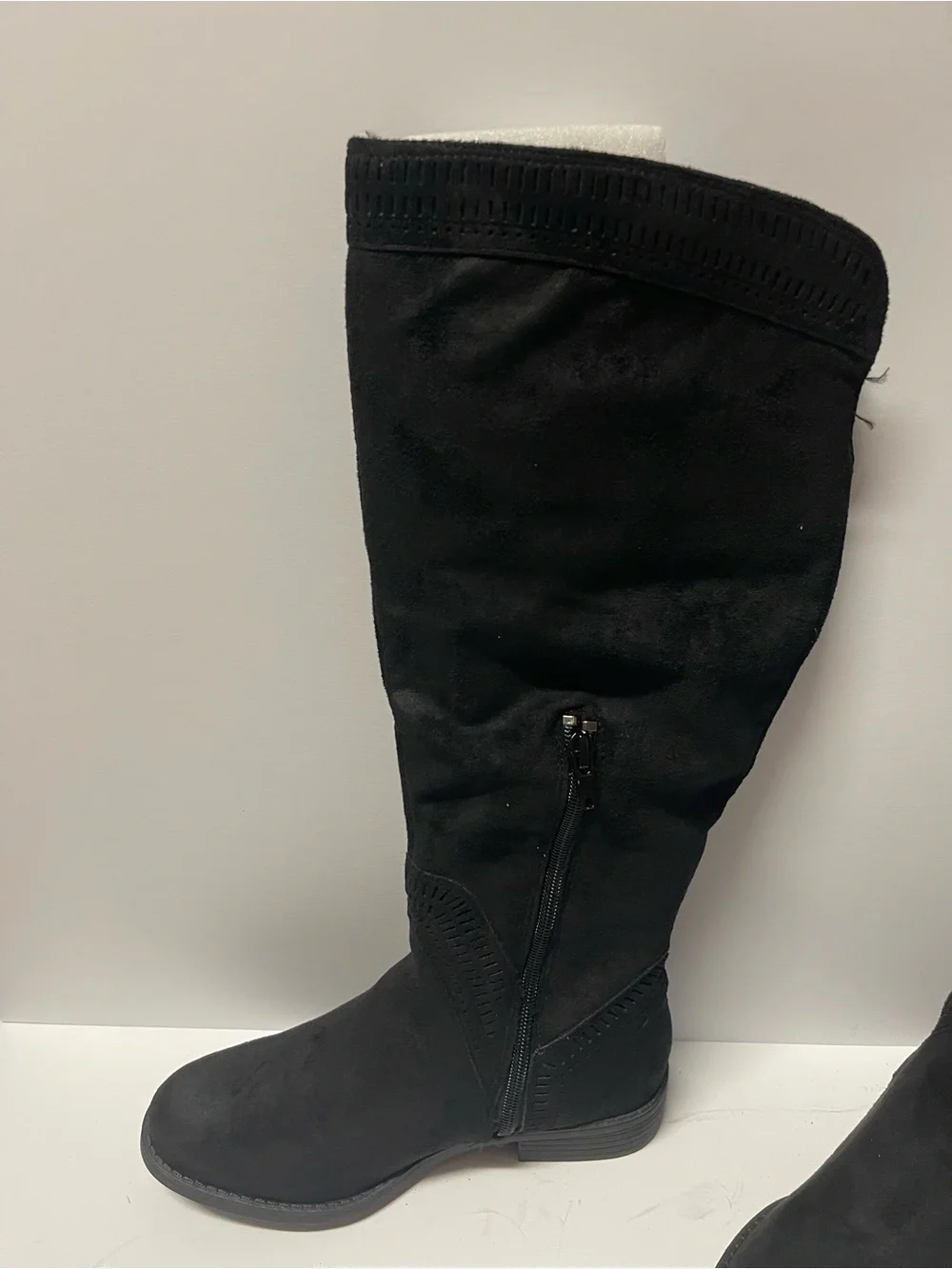 American Rag Women's Tamar Boots Black Micro Suede #kneehigh #suede